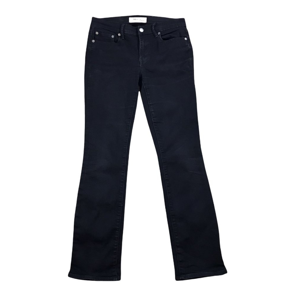 Gap Straight Leg Mid-Rise Black Size 6 Womens Jeans 30x28